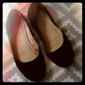 8 old navy black felt flats